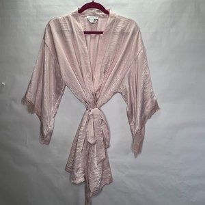 In Bloom Pink Satin Robe Size M/L